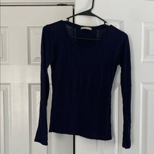 Active Basic Deep Blue Long Sleeve Top
